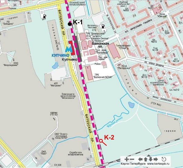 Схема купчино